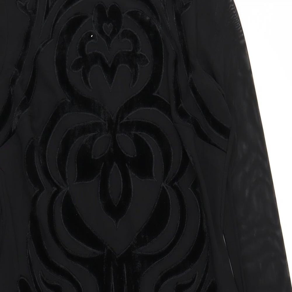 Holly Willoughby Womens Black Floral  Sheath  Size 14