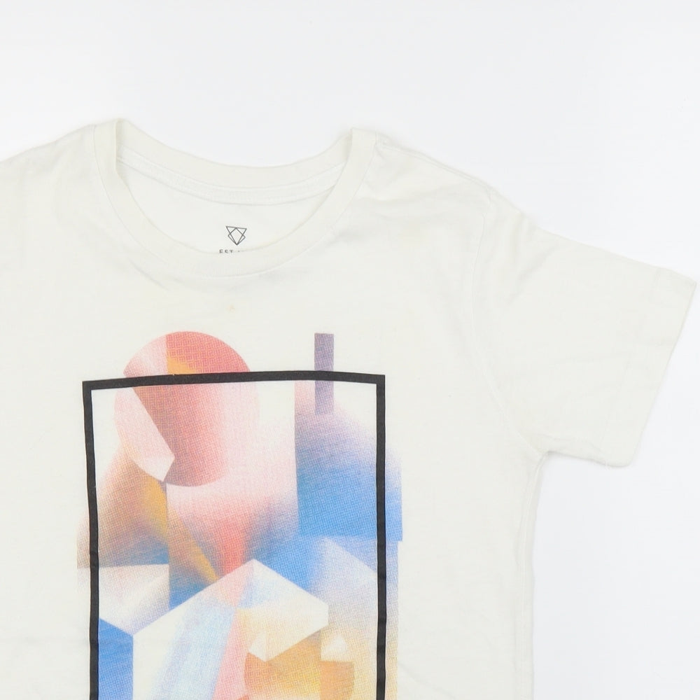 River Island Boys White   Basic T-Shirt Size 9-10 Years