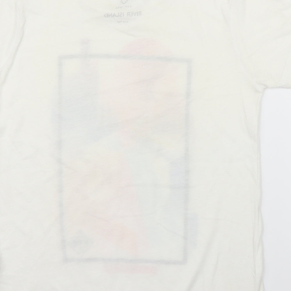 River Island Boys White   Basic T-Shirt Size 9-10 Years