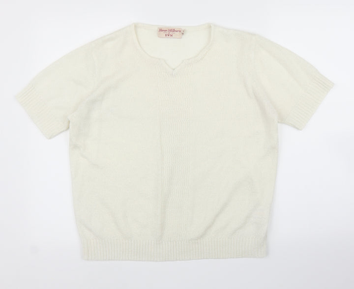 EWM Womens White Basic Blouse Size 18