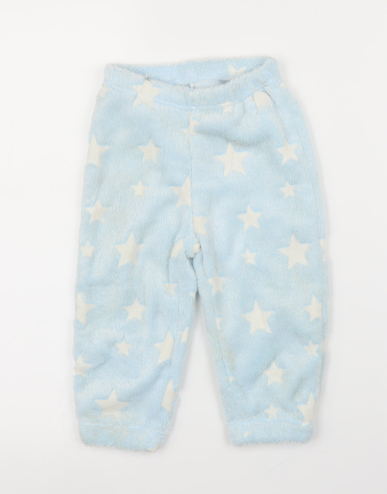 Glow in the Dark Girls Blue Solid Fleece Capri Pyjama Set Size 2-3 Years  - Stars