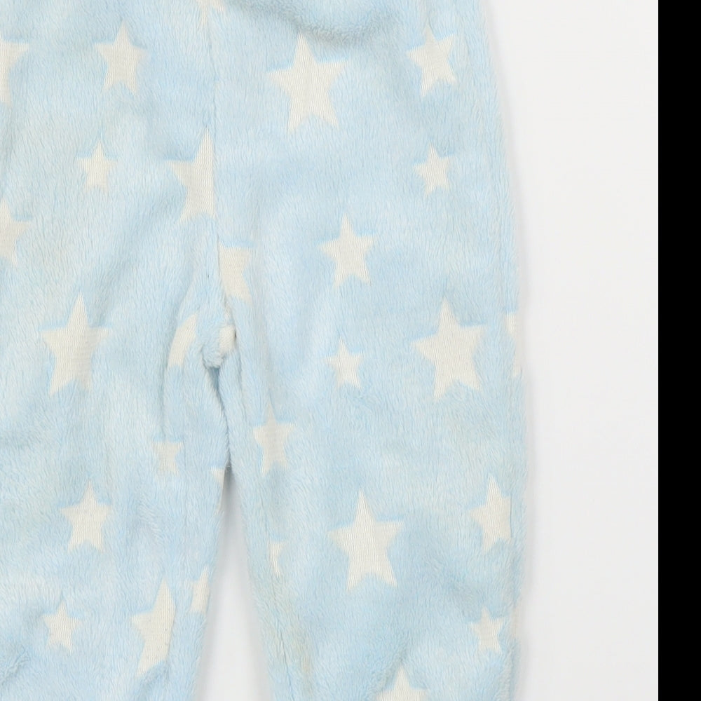 Glow in the Dark Girls Blue Solid Fleece Capri Pyjama Set Size 2-3 Years  - Stars