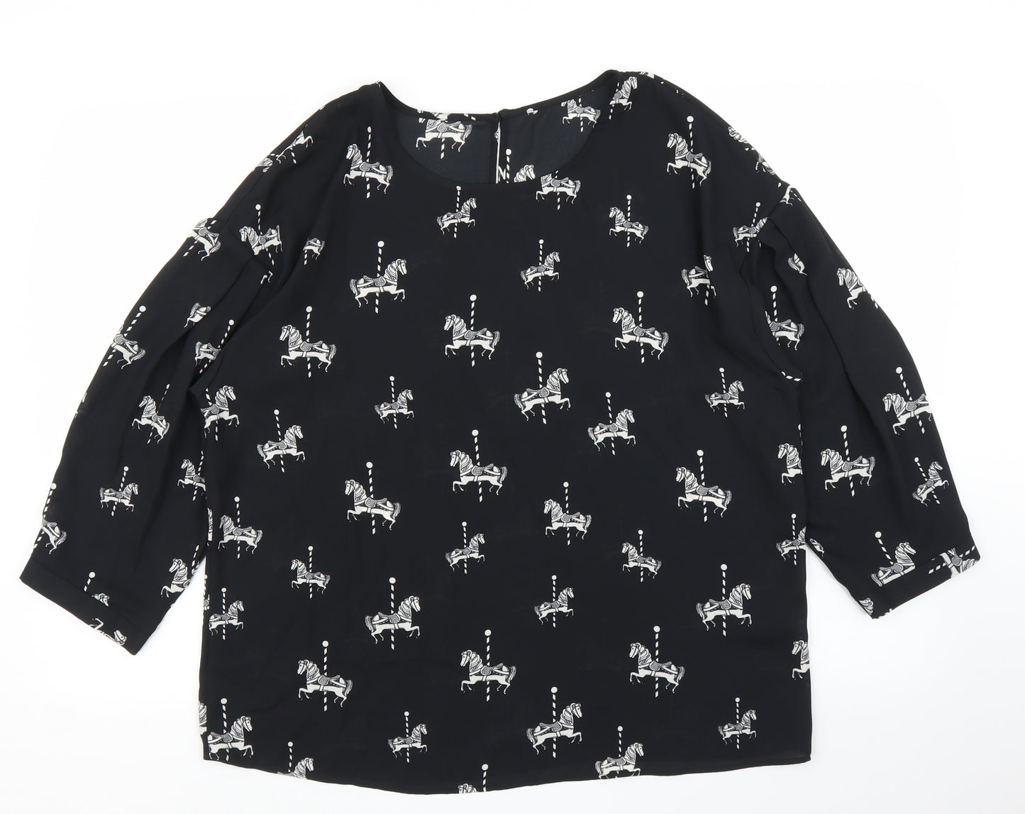 TU Womens Black   Basic Blouse Size 18