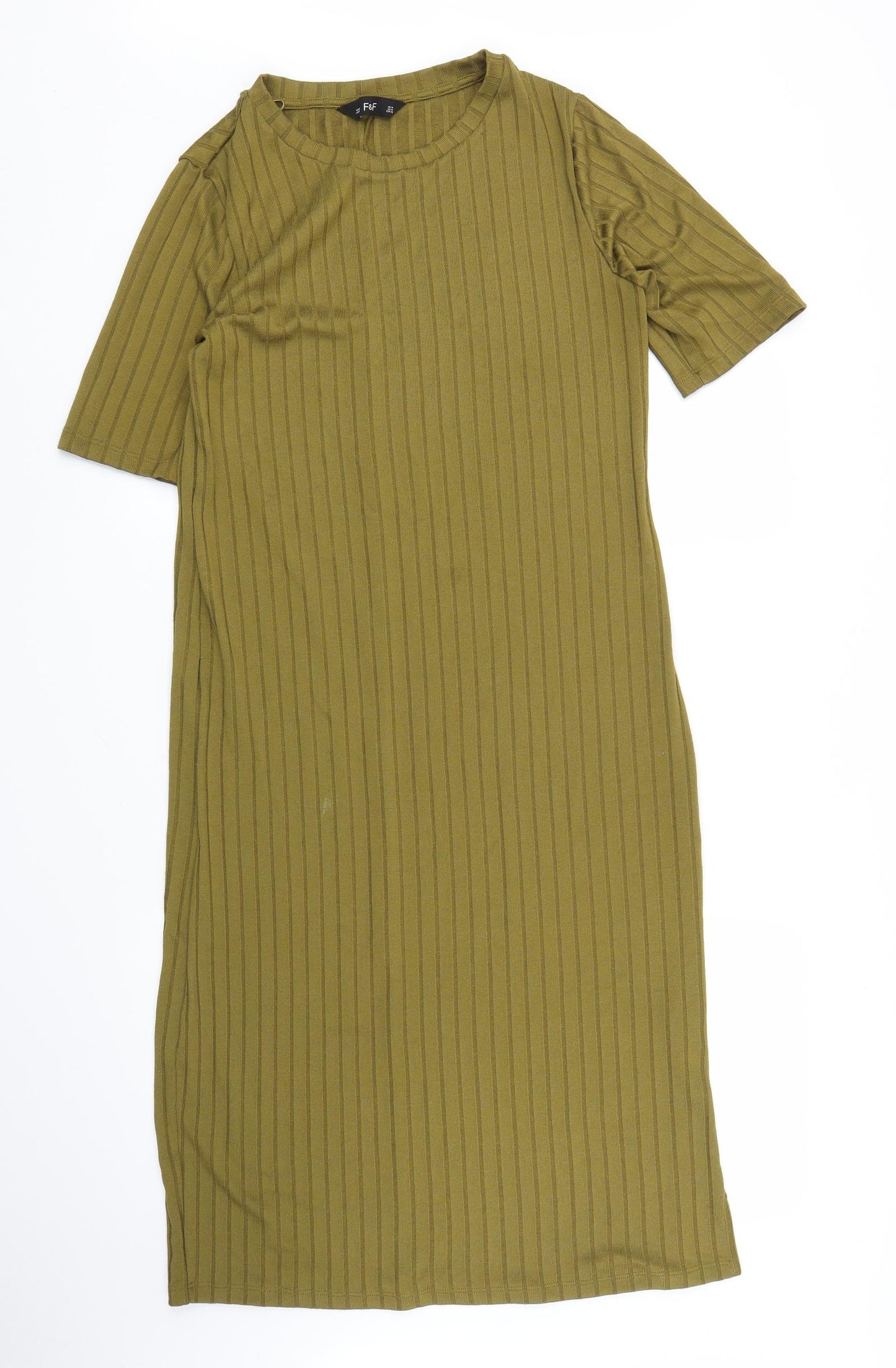 F&F Womens Green   Jumper Dress  Size 14