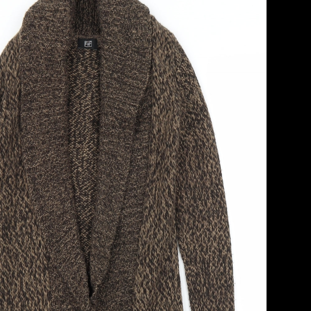 F&F Womens Brown   Cardigan Jumper Size 6