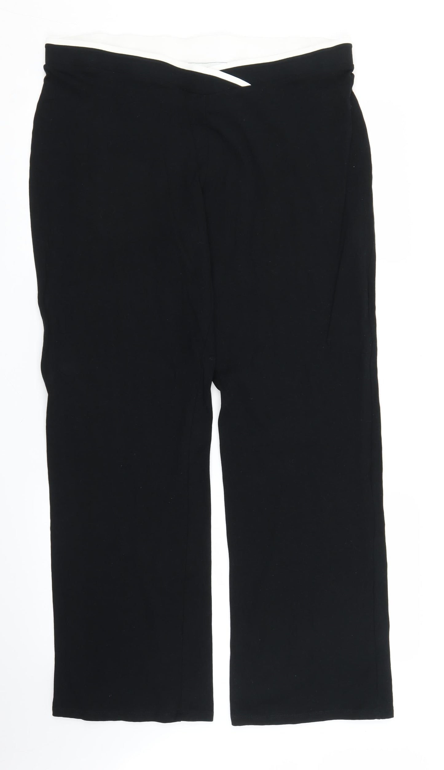 M&S Womens Black   Sweatpants Trousers Size 18 L29 in