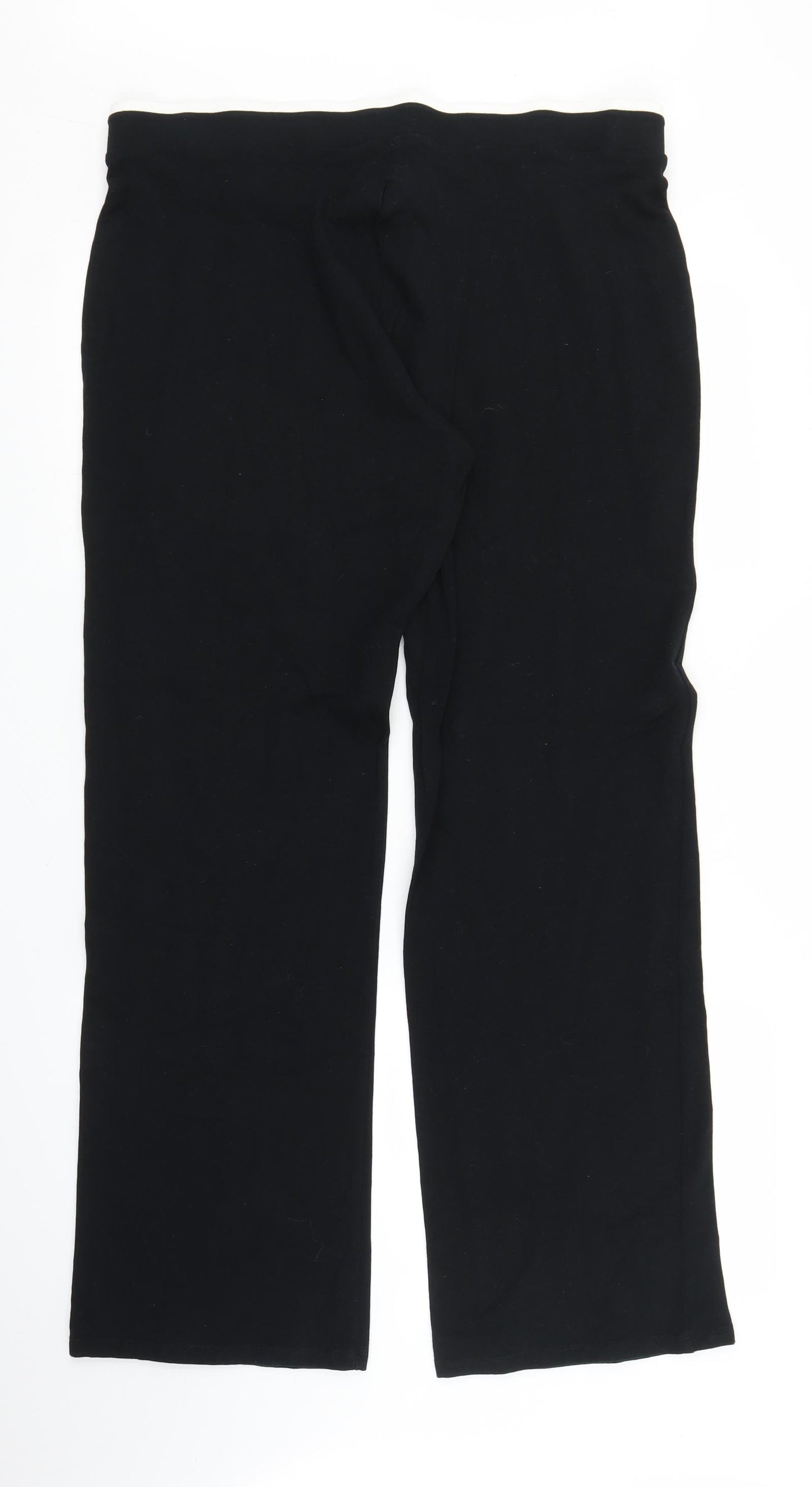 M&S Womens Black   Sweatpants Trousers Size 18 L29 in