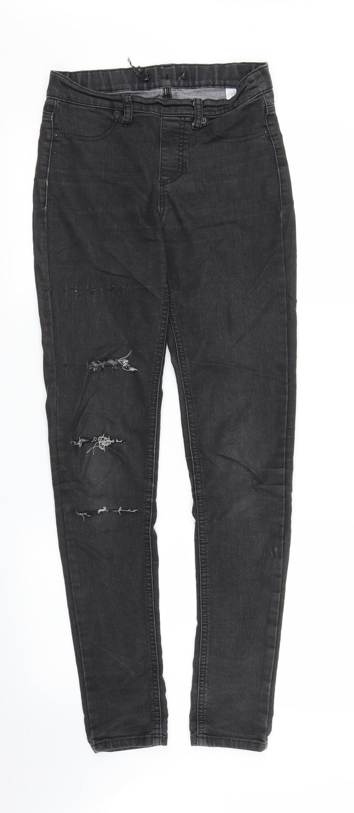 M&S Womens Black Denim Skinny Jeans Size 6 L27 in