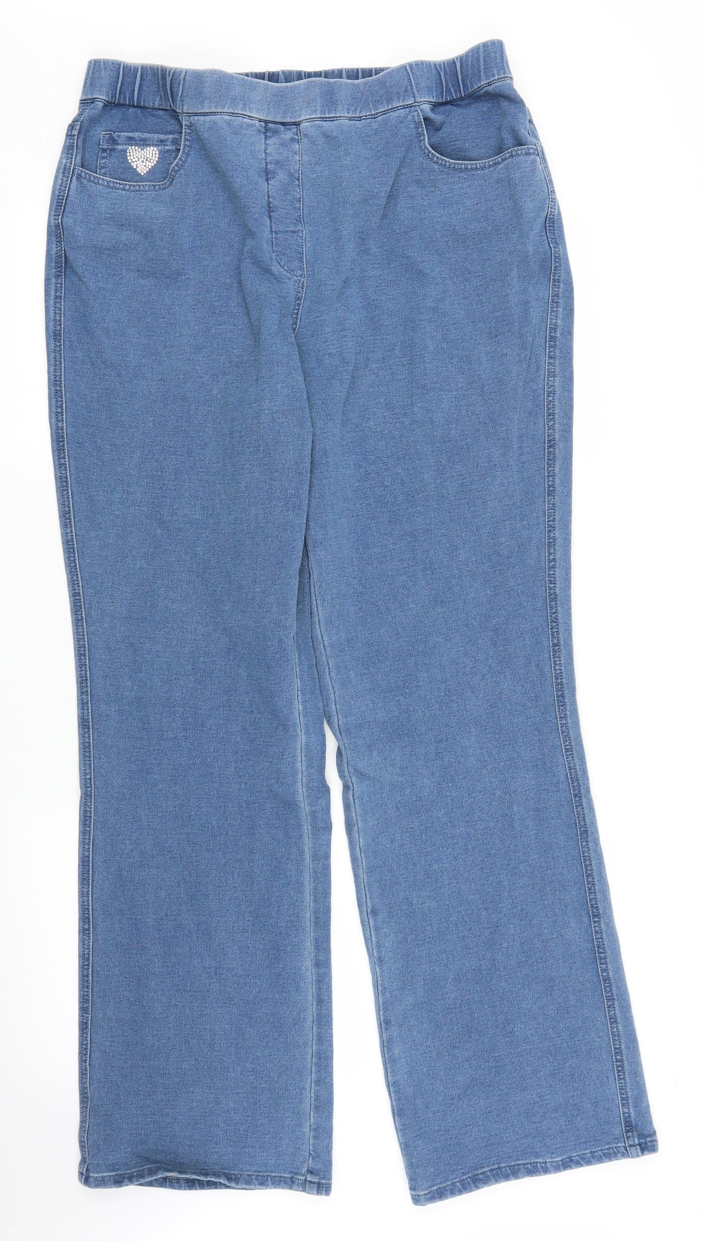 Dream Dreamers Womens Blue  Denim Bootcut Jeans Size L L29 in