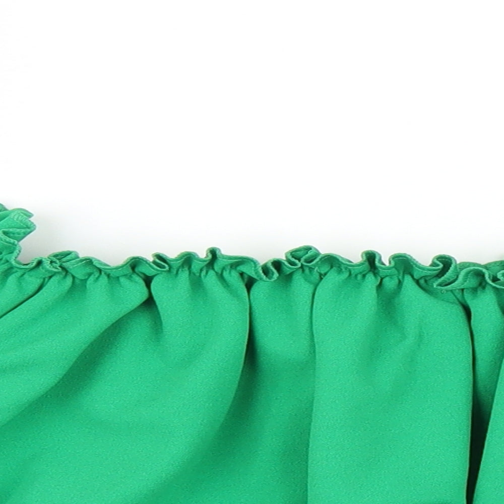 New Look Womens Green   Cropped Blouse Size 8