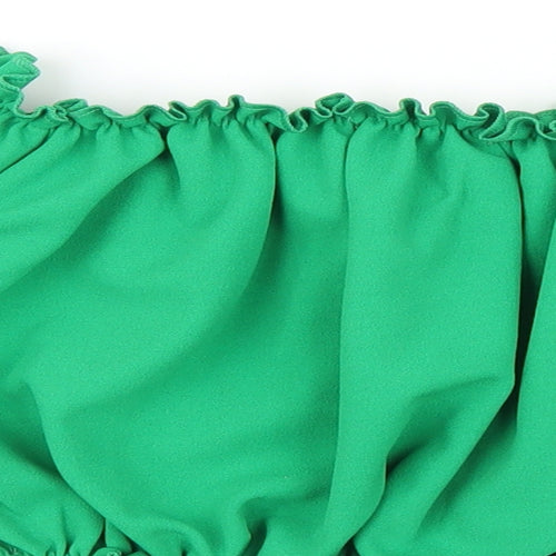 New Look Womens Green   Cropped Blouse Size 8