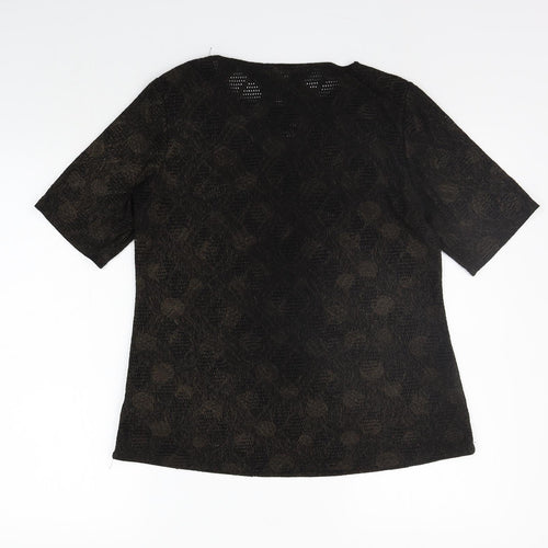 Classic  Womens Black   Basic T-Shirt Size 12