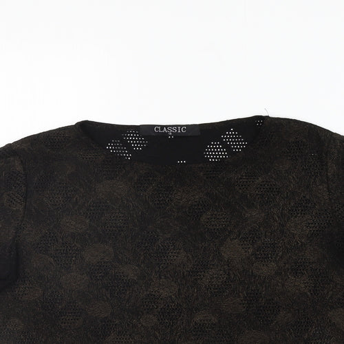 Classic  Womens Black   Basic T-Shirt Size 12