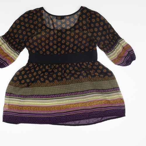 NEXT Womens Beige Geometric  A-Line  Size 12