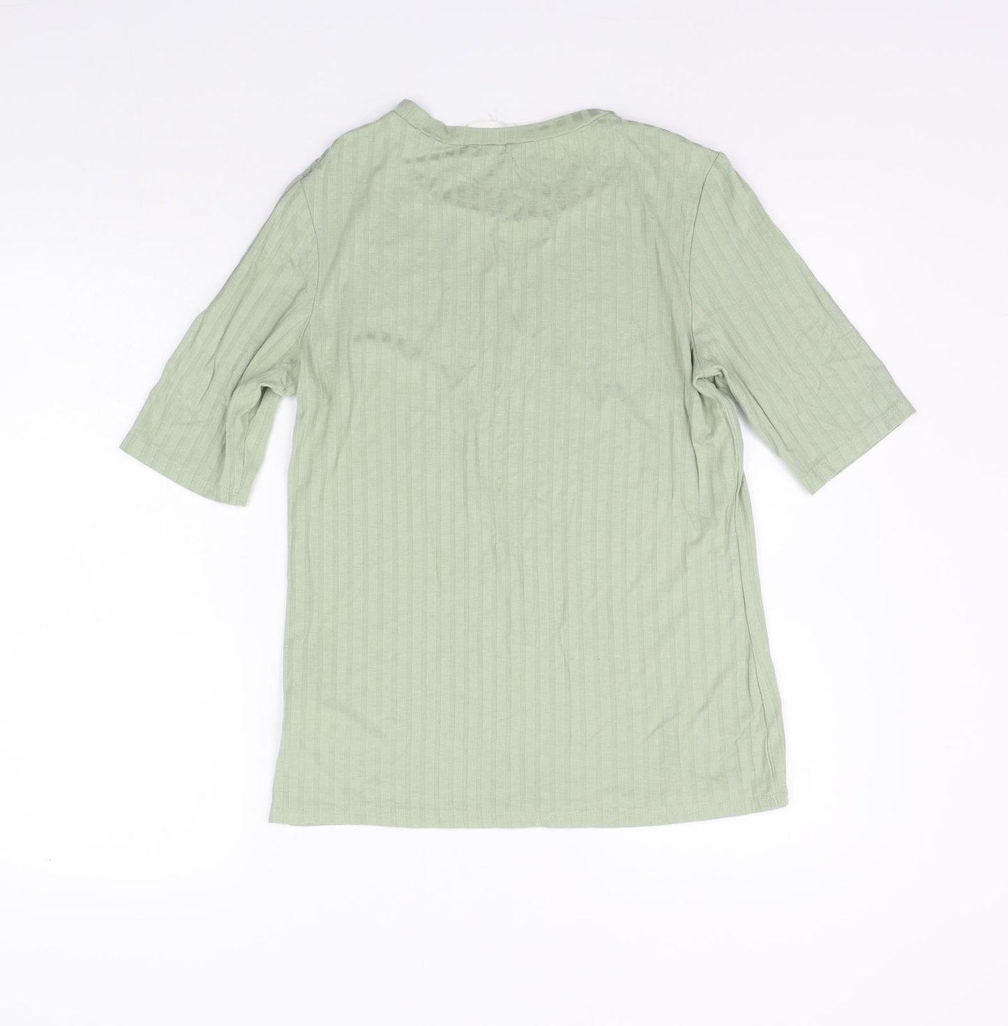 H&M Womens Green   Basic T-Shirt Size M