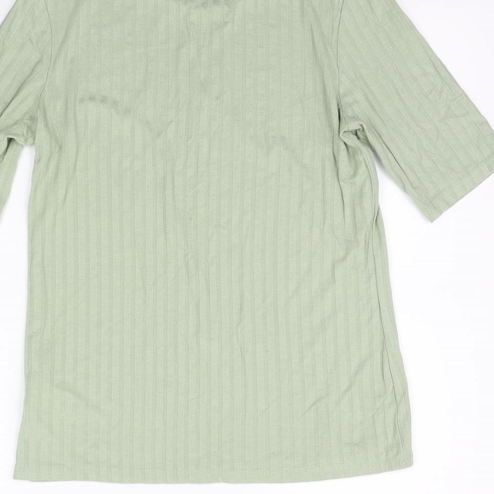H&M Womens Green   Basic T-Shirt Size M