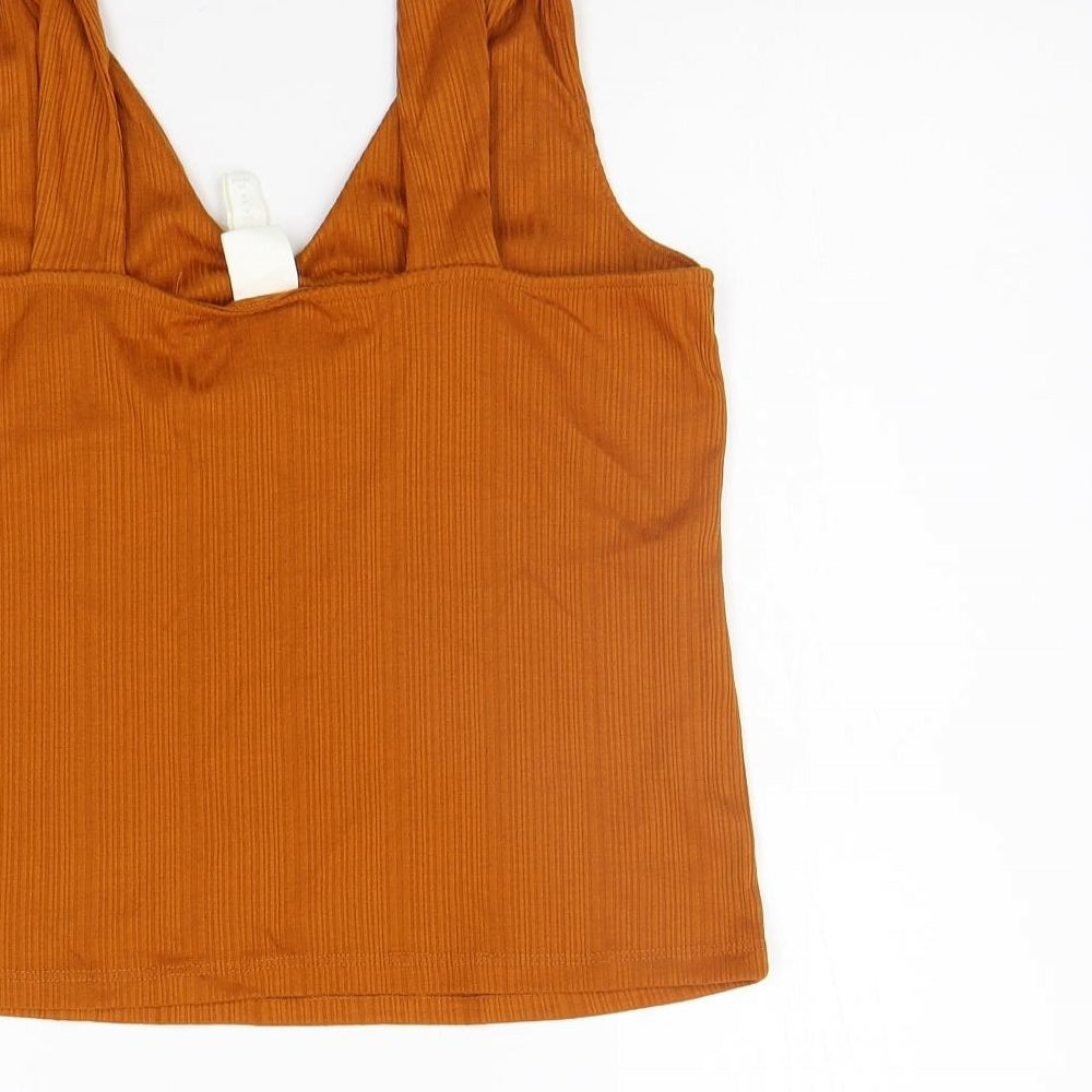 H&M Womens Orange   Basic Tank Size M
