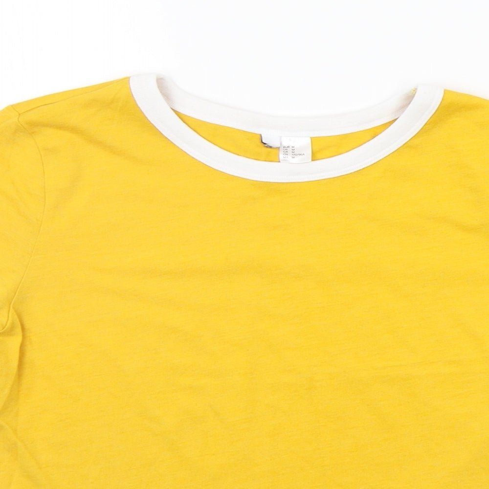 Divided Womens Yellow   Basic T-Shirt Size M