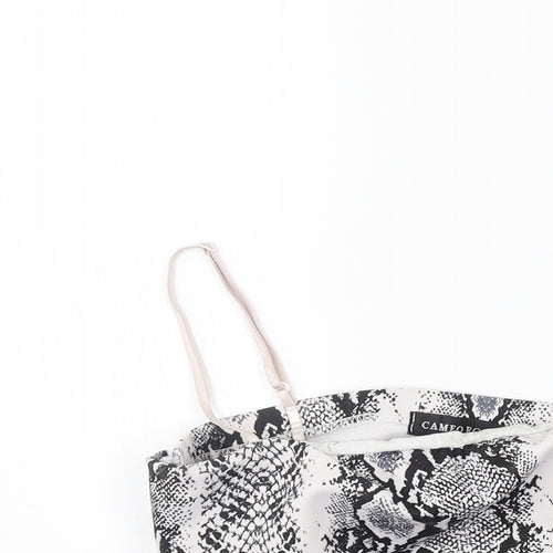 camea rose Womens Grey Animal Print  Basic Tank Size 8