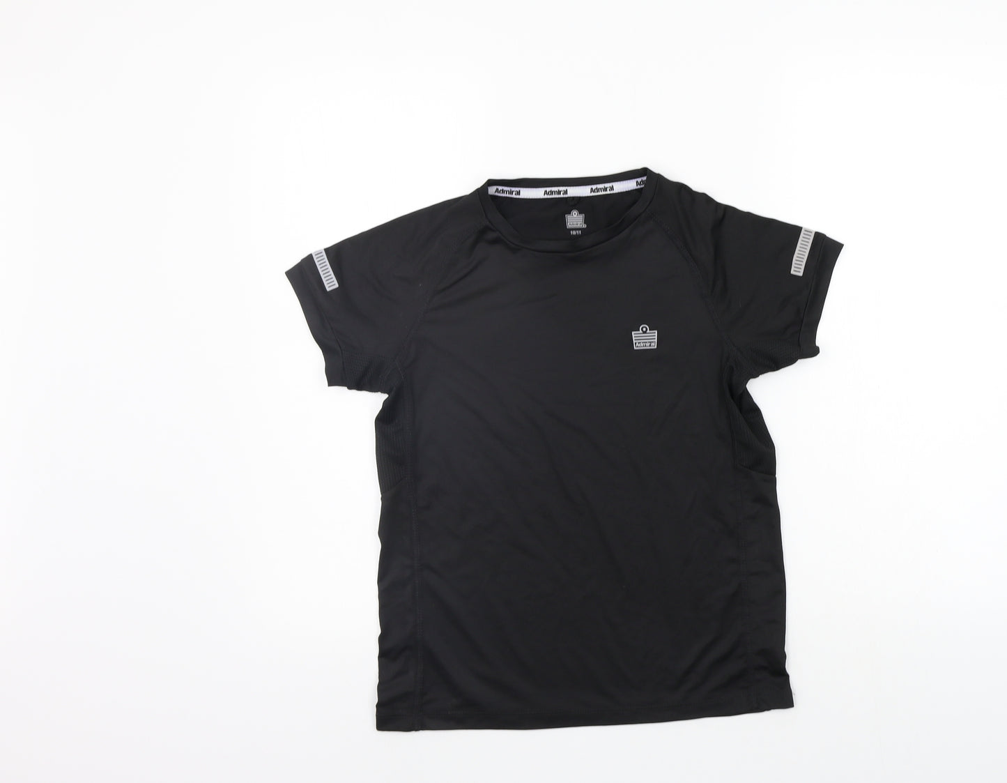 Admiral Girls Black   Basic T-Shirt Size 10-11 Years
