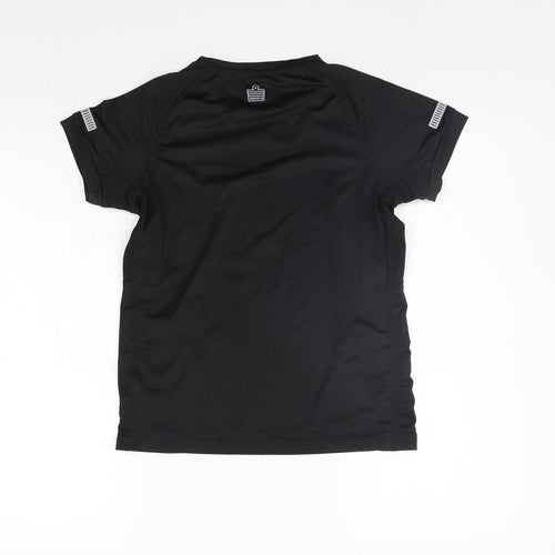 Admiral Girls Black   Basic T-Shirt Size 10-11 Years