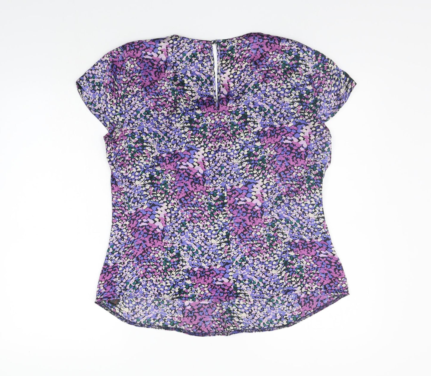 Jasper Conran Womens Purple Geometric  Basic T-Shirt Size 14