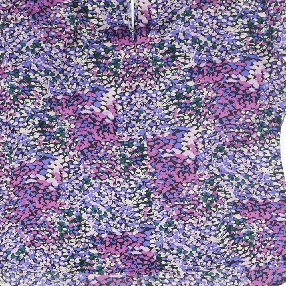 Jasper Conran Womens Purple Geometric  Basic T-Shirt Size 14