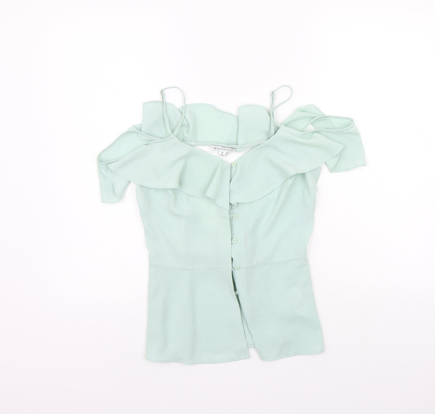 Warehouse Womens Green   Basic T-Shirt Size 8