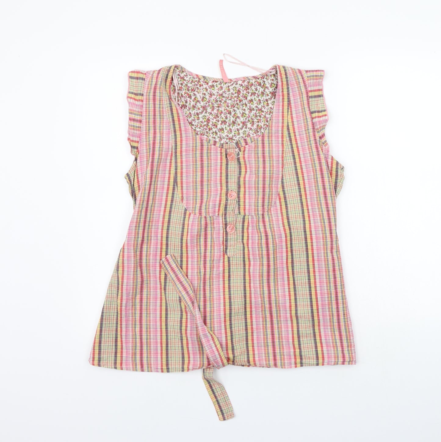 eVIE Womens Beige Striped  Basic T-Shirt Size 16