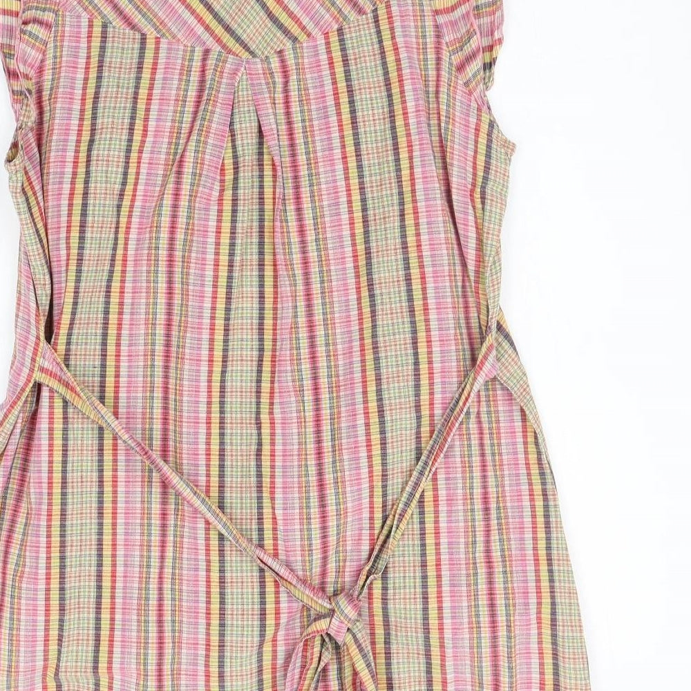 eVIE Womens Beige Striped  Basic T-Shirt Size 16