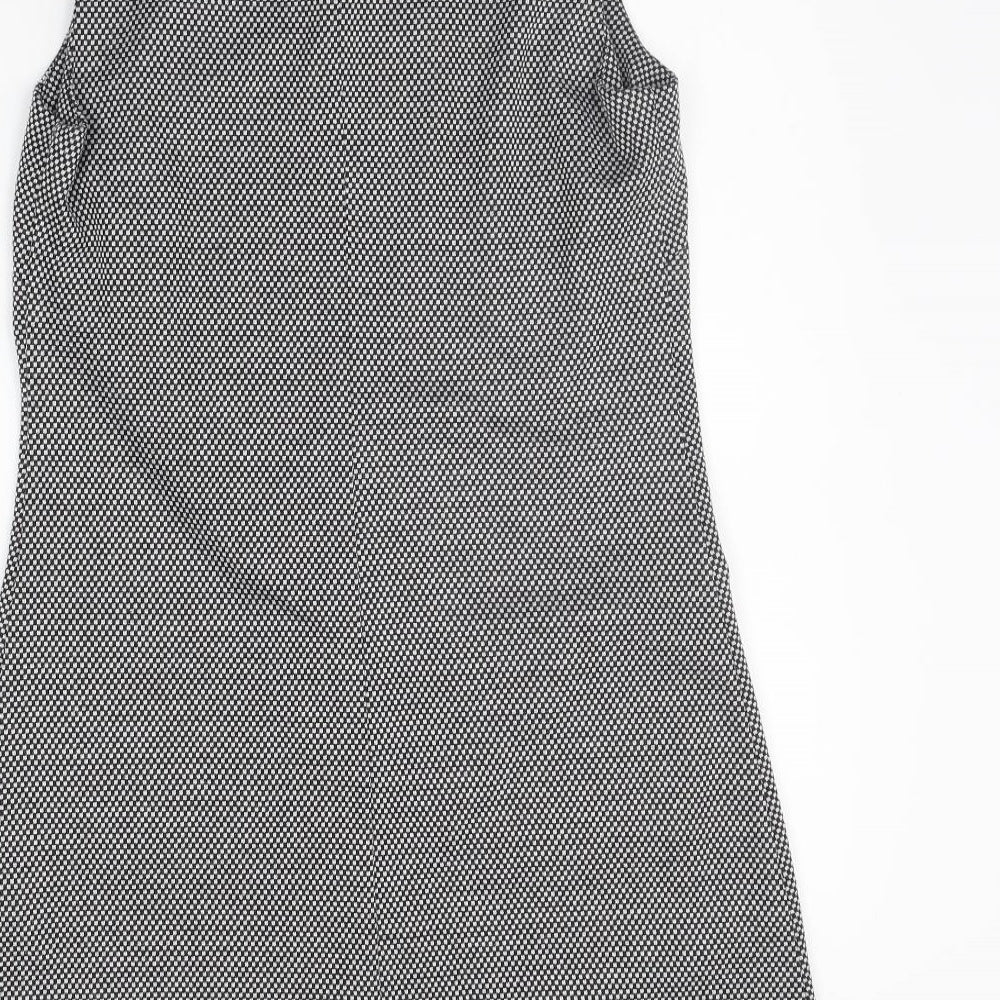 Peacocks Womens Grey Check  A-Line  Size 12