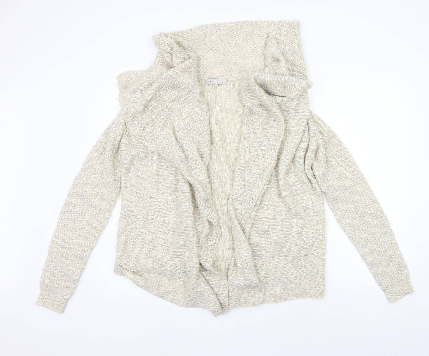 Nutmeg Womens Beige   Cardigan Jumper Size 12