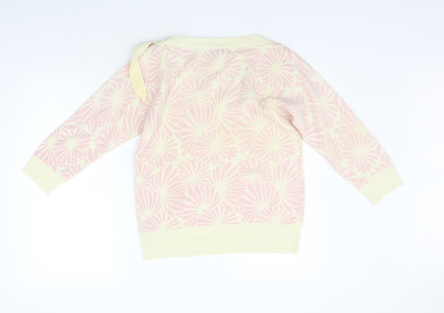 Rocha John Rocha Womens Beige Geometric  Pullover Jumper Size 14