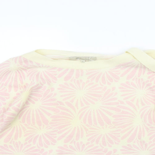 Rocha John Rocha Womens Beige Geometric  Pullover Jumper Size 14