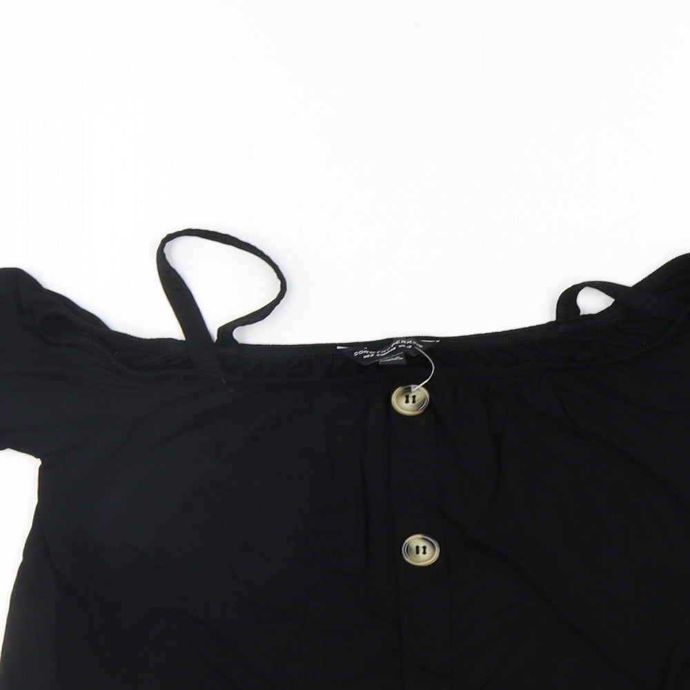 Dorothy Perkins Womens Black   Basic T-Shirt Size 12