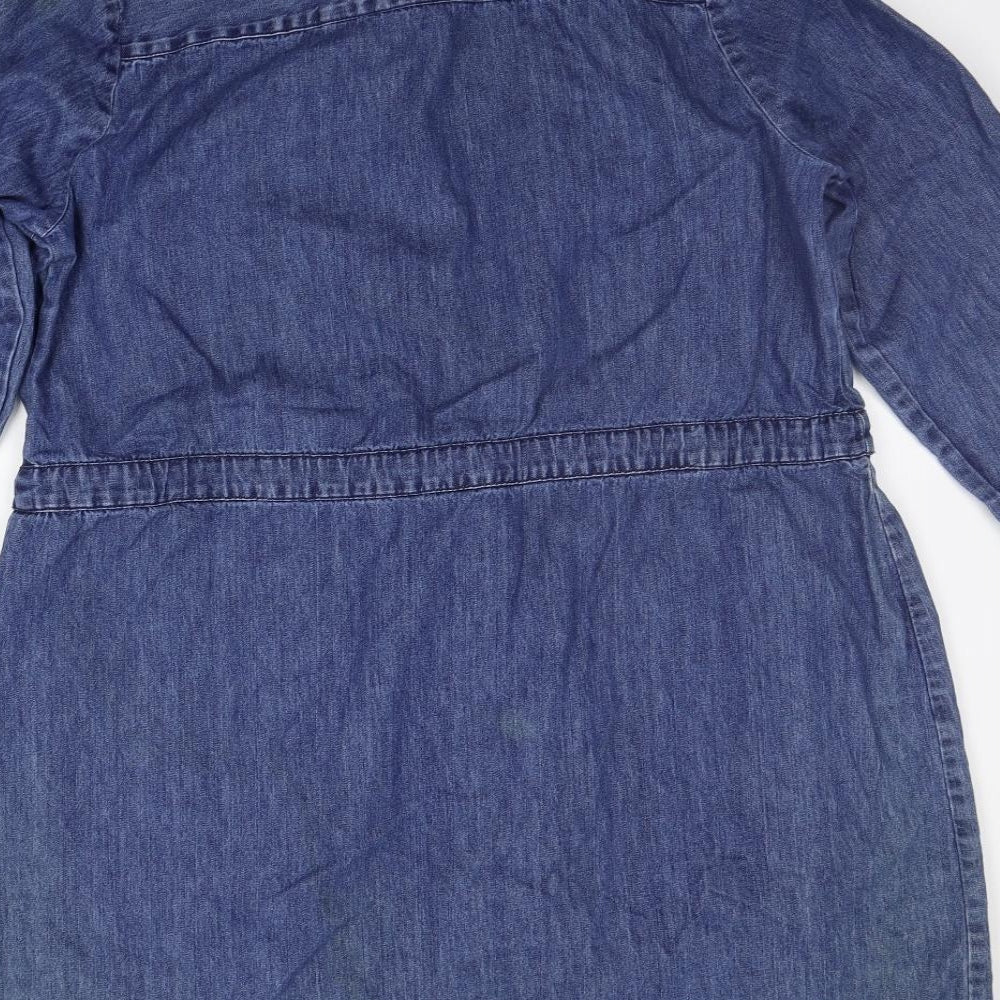 /Denim  Womens Blue   Shirt Dress  Size 18  - washable mark