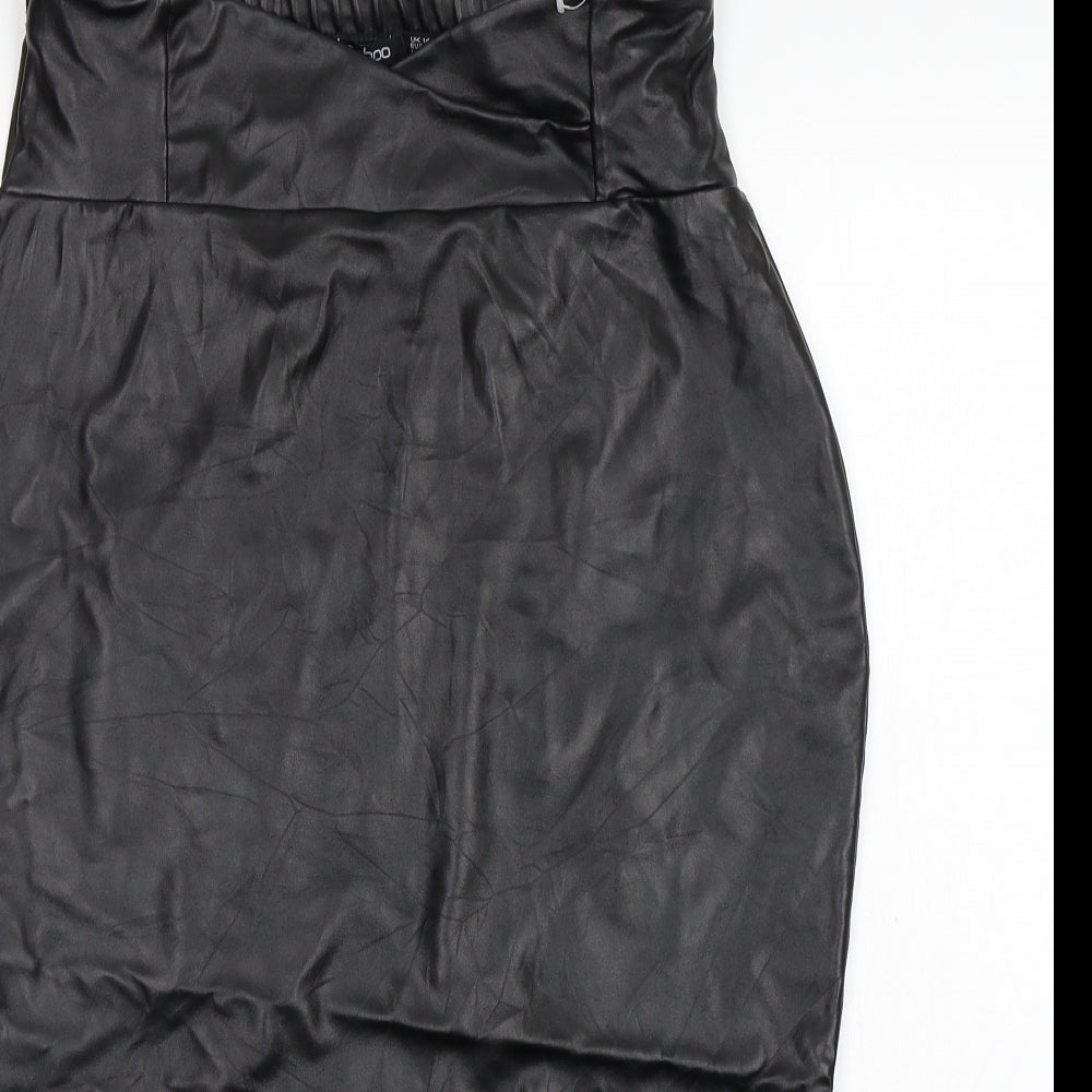 Boohoo Womens Black   A-Line Skirt Size 14