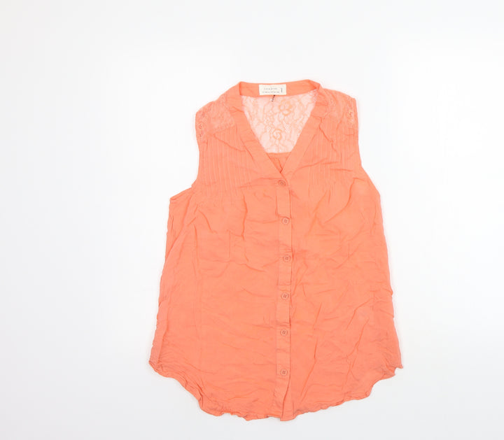 Love Tree Womens Orange Basic T-Shirt Size S
