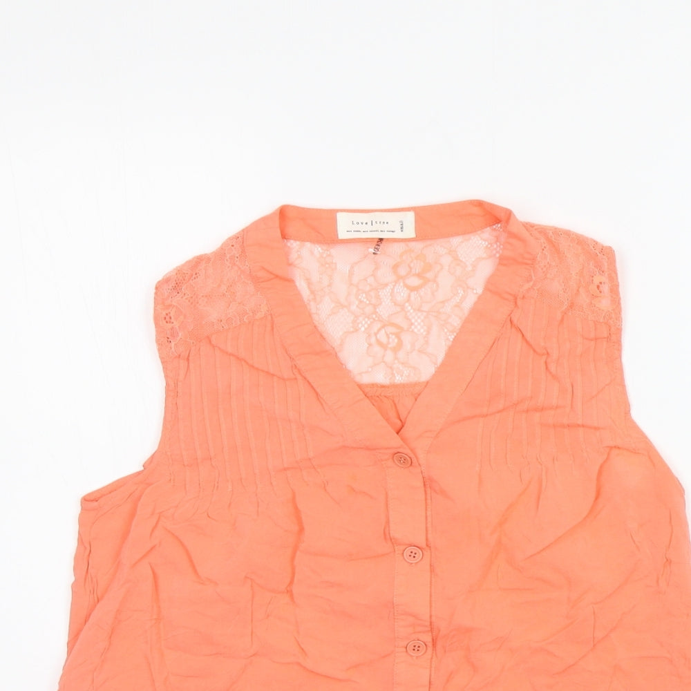 Love Tree Womens Orange   Basic T-Shirt Size S