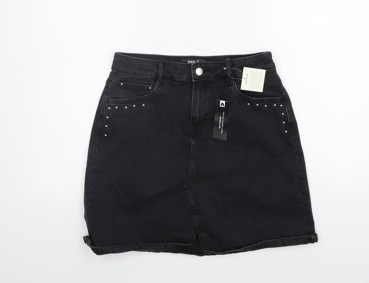 TU Womens Grey A-Line Skirt Size 10