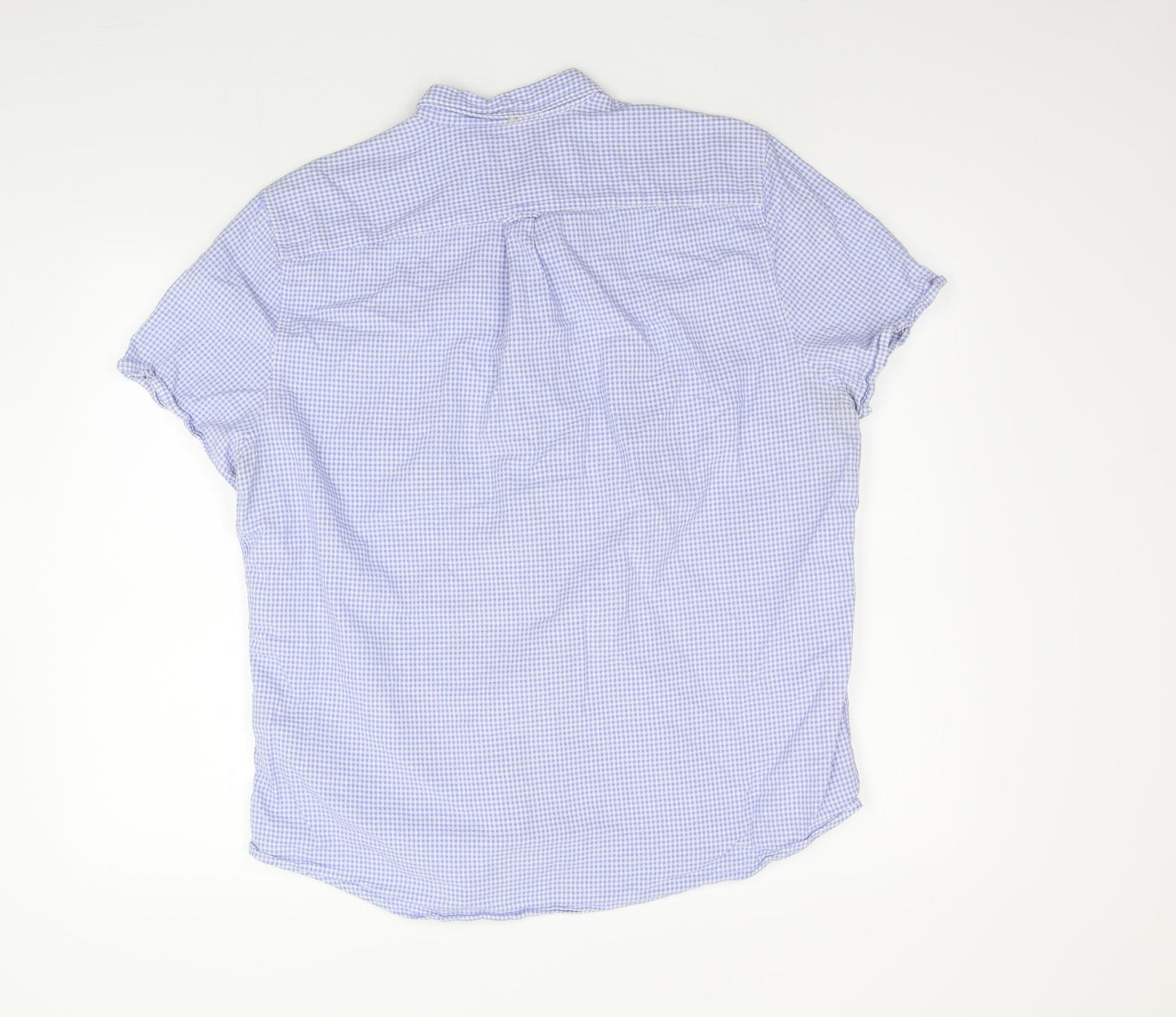 NEXT Mens Blue Check   Button-Up Size XL  - washable mark