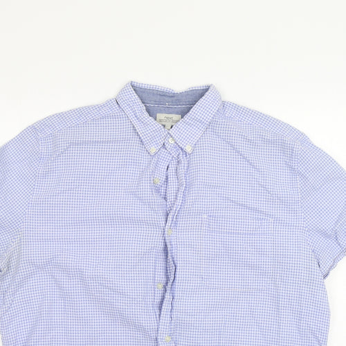 NEXT Mens Blue Check   Button-Up Size XL  - washable mark