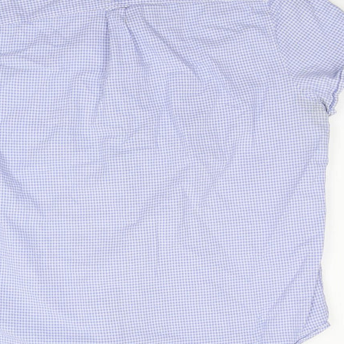 NEXT Mens Blue Check   Button-Up Size XL  - washable mark