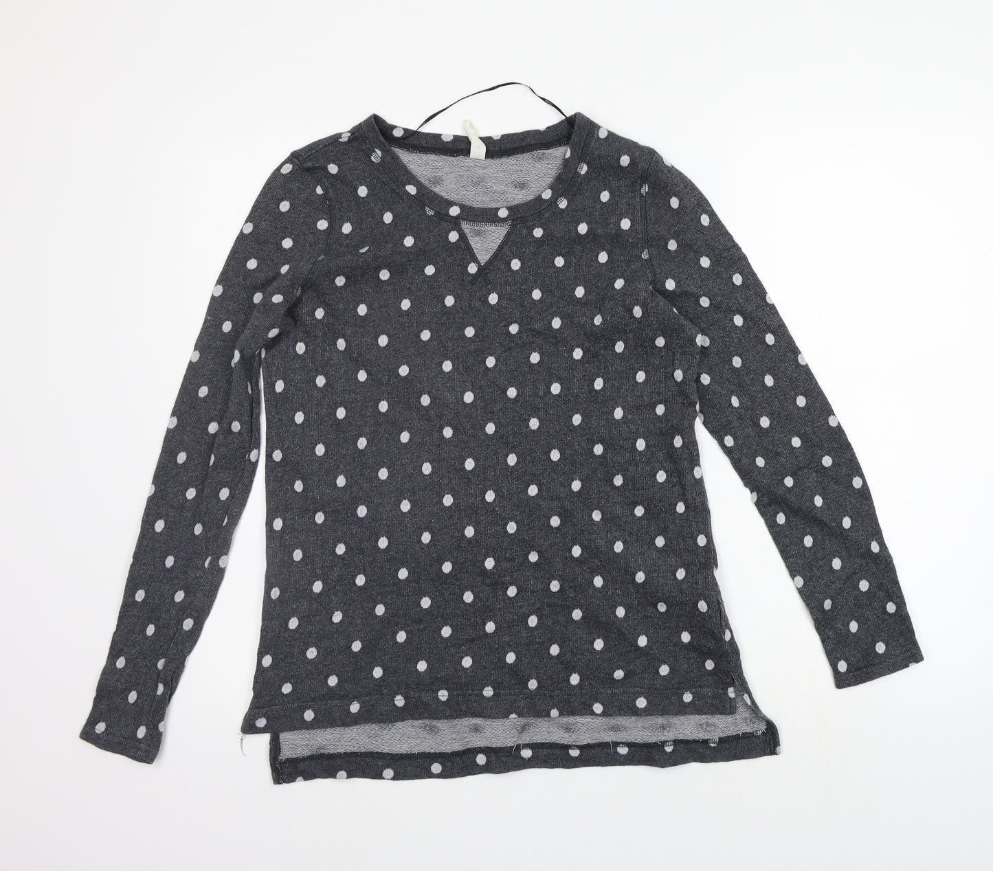 Pieses Womens Grey Polka Dot  Basic T-Shirt Size S