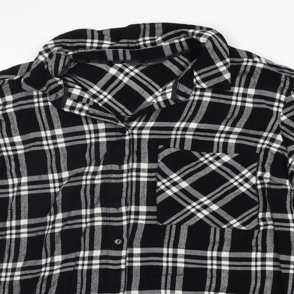 George Womens Black Check  Basic Button-Up Size 20