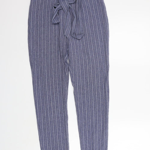 Nasty Gal Womens Blue Striped  Trousers  Size 8 L26 in