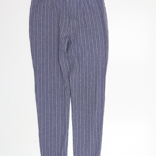 Nasty Gal Womens Blue Striped  Trousers  Size 8 L26 in