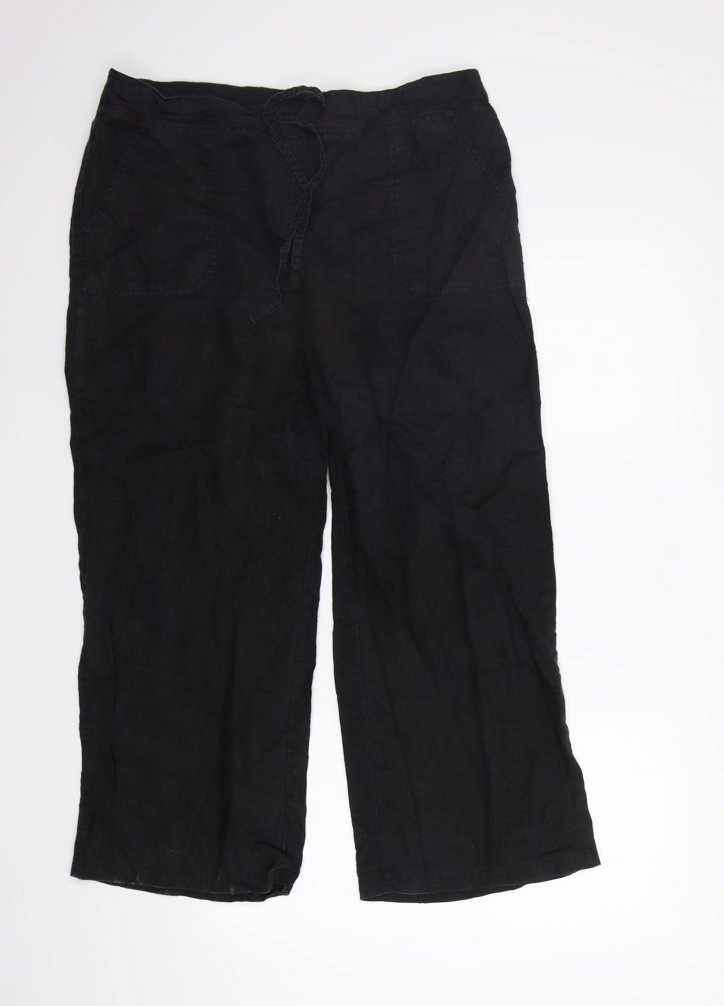 Marks and Spencer Womens Black   Trousers  Size 14 L25 in