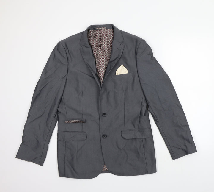 Fellini Womens Grey Jacket Suit Size 10 - polyester