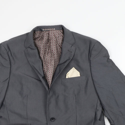 Fellini Womens Grey   Jacket Suit Size 10  - polyester